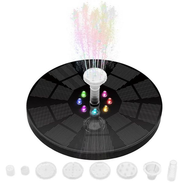 

garden decorations colorful landscape solar fountain creative lights battery floating pump decoration outdoor swimming pool accessories