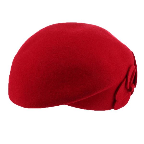

women winter french wool beret warm fashion hats flower beanie caps shower