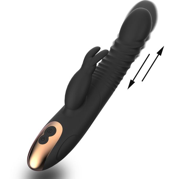 3in 1 G Spot Vibratore di coniglio anale Spinta elettrica Dildo vibrante realistico SexToys per donne Coppia adulta Fidanzata 8 + 7 velocità 9 pollici [dal magazzino USCA]