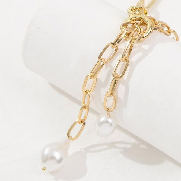 

chains necklaces for women minor 6mm copper bead button simple collarbone chain sliding pearl necklace wholesale choker, Silver