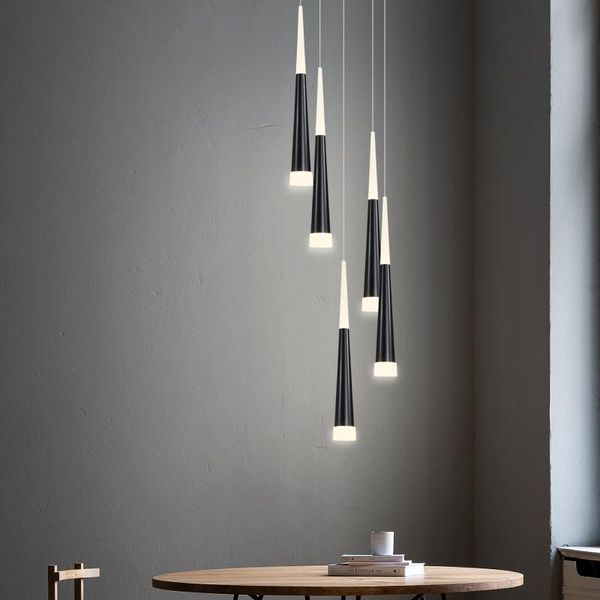 

chandeliers living room bedroom kitchen staircase chandelier lighting indoor home decor long stair black aluminum spiral gloss