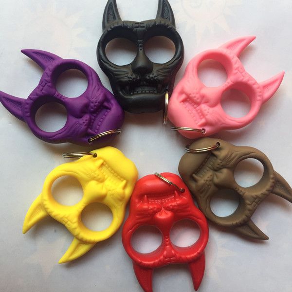 

tiger head key ring plastic steel finger hand mini outdoor self defense 8895