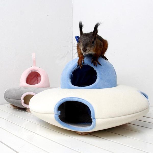

small animal supplies fashion squirrel hamster ufo shape hanging house cute warm lovely tree hole-shaped double-layer sleeping hammock