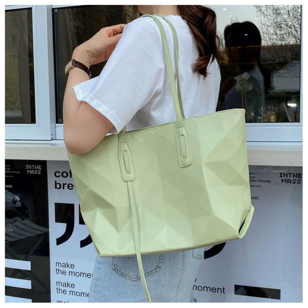 

large capacity triangulation tote bag female fashionable single shoulder texture handbag