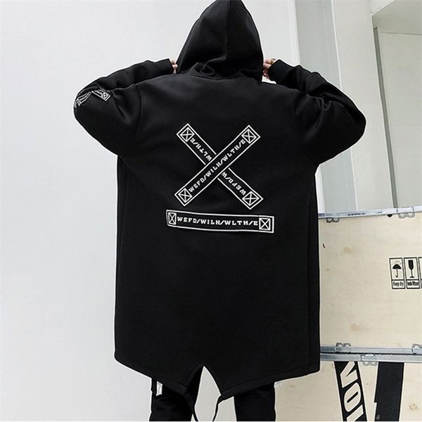 

long jacket men print fashion spring harajuku windbreaker overcoat male casual outwear hip hop streetwear coats plus size 210819, Tan;black