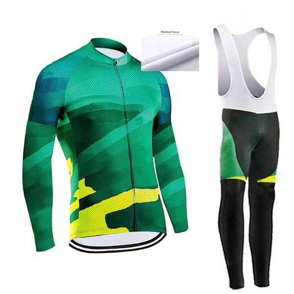 

racing sets winter thermal fleece cycling jersey set men clothing super warm mountain bike wear bicycle, Black;blue