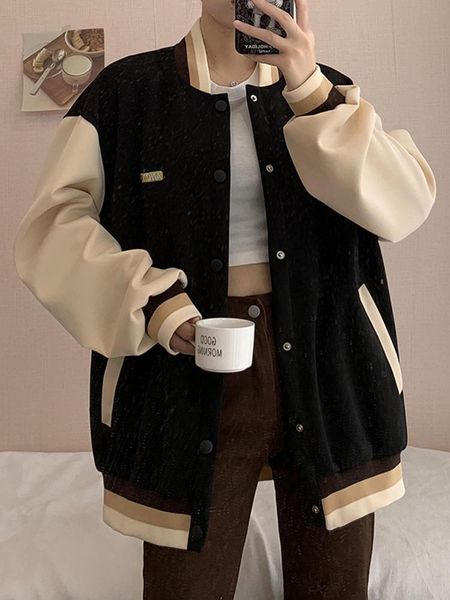 

women's jackets baseball suit autumn and winter plush thickened korean loose student casual versatile jacket chic early, Black;brown