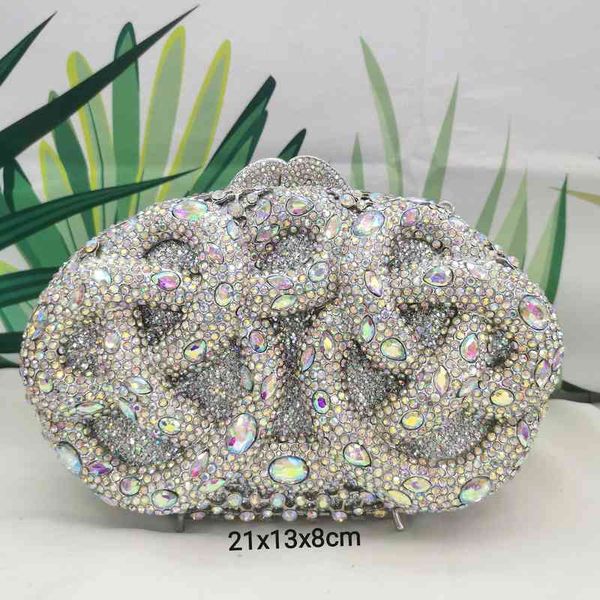 

lady pink/green/silver rhinestone bags luxury fashion female diamond crystal clutch elegant gold metal wedding dinner purses