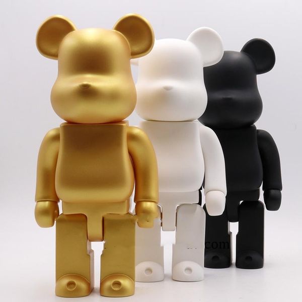 

styles 11inch 28cm 400% golden be@rbrick diy fashion toy pvc teddy bear action figure collectible model kids gifts party favor