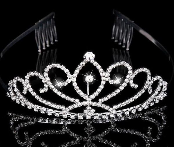 

bridal tiaras crowns headpieces with rhinestones jewelry evening prom party pageant crystal wedding accessories, Silver