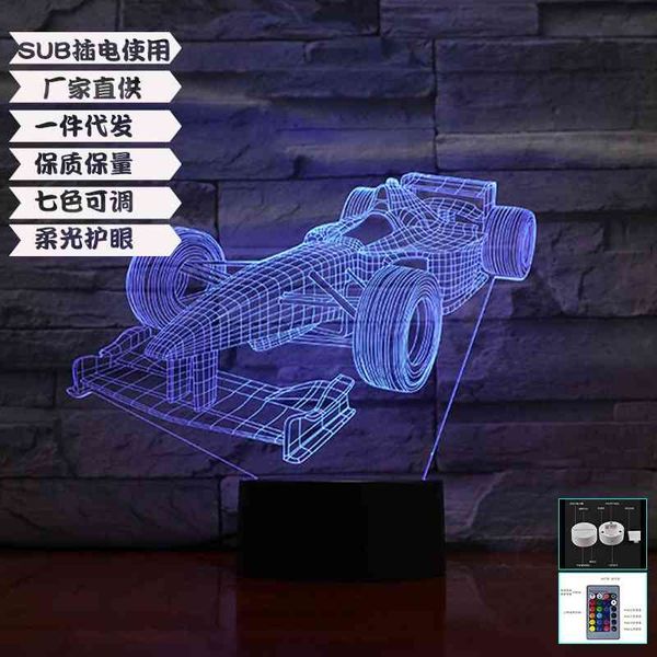 

motorcycle racing driver personality creative trend led night light 3d colorful energy saving lamp gift