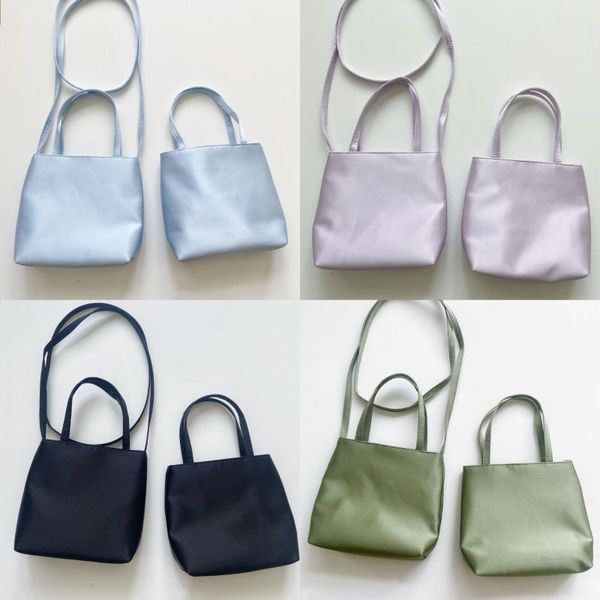 

waist bags 2021 fashion women mini silk handbag vintage shoulder bag simple candy color ladies totes small girls