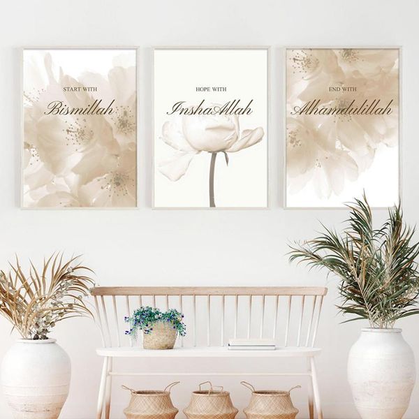 

paintings bismillah canvas affiche murale and prints muslim islamic wall art painting modern living room fashion pictures home decor
