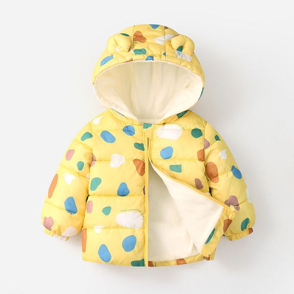 

children clothing for girl jacket coat cartoon print hooded clothes outerwear baby boys jacket kids thick warm down coats, Blue;gray