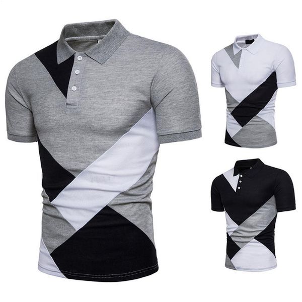 

classic crop collared t-shirt male designers mens polo t shirt white t shirts hip hop dress men's men clothing camisas de hombre black, White;black