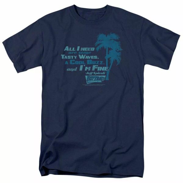 

fast times at ridgemont high all i need t shirt mens licensed 80s movie tee navy, White;black