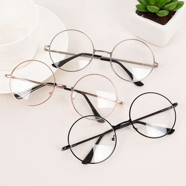 

women's eyeglass frame round korean fashion gold polygonal glasses net red men's flat lens