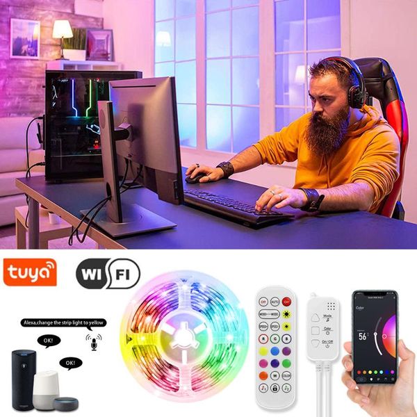 

strips cozylamp 12v rgb 2835 led light strip infrared and wifi controller flexible decorative night string bedroom