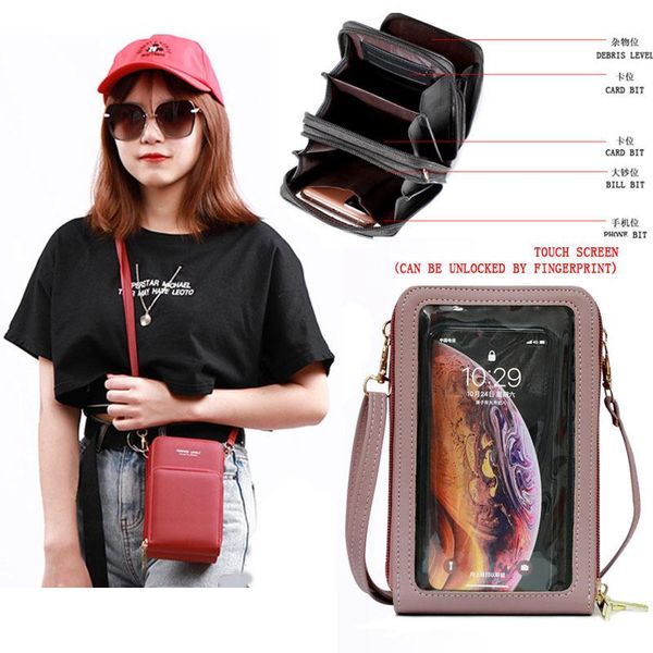 

cell phone pouches crossbody cellphone purse women touch screen bag cases wallet shoulder handbag for 11 12 pro max samsung s30 s20 x