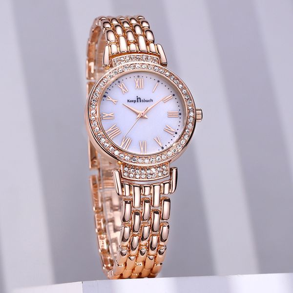 

tiktok: ladies' jitter, waterproof watch, female kwai, Slivery;brown