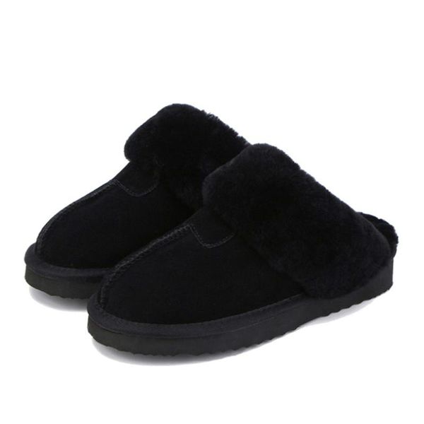 

women boots slippers fashion female winter lady warm indoor quality soft wool girls home shoes, Black