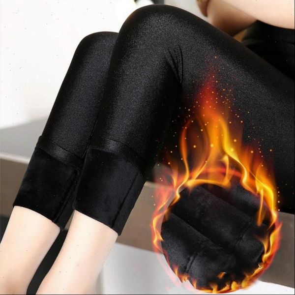 

lusterous winter warm thick women leggings flannel thermal black cotton pants velvet female cashmere trousers for