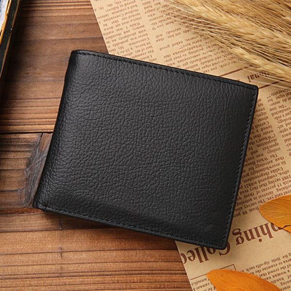 

wallets cow leather men's wallet with coin pocket vintage male purse function black genuine men card holders, Red;black