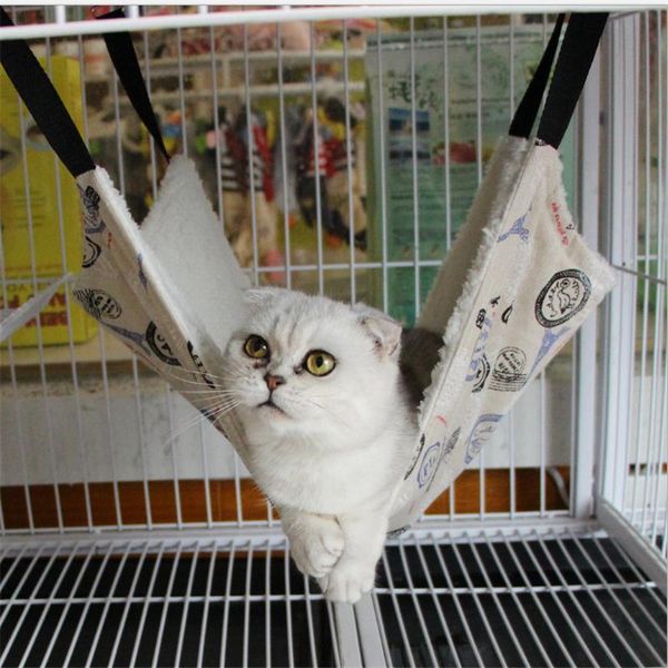 

autumn winter warm cat bed mat breathable double-sided available pet cage hanging soft sleeping bag hammock supplies beds & furniture