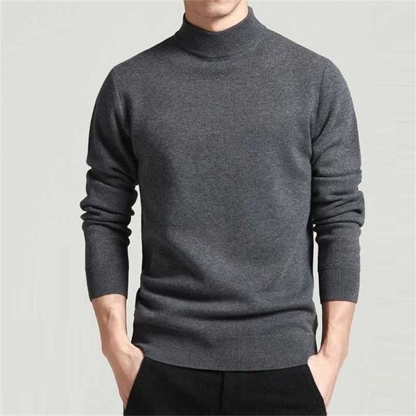 Мужские свитер сплошные пуловеры издевательства шеи пружины и осень носят тонкие модные майка Размер м до 4xL 211008