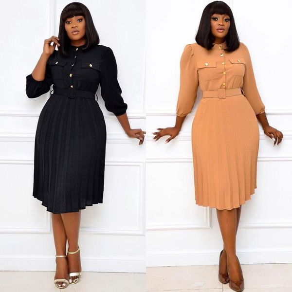 

summer dress women 2021 vintage cotton and linen pleated long party vestido de mujer casual slim office plus size clothing dresses, Black;gray