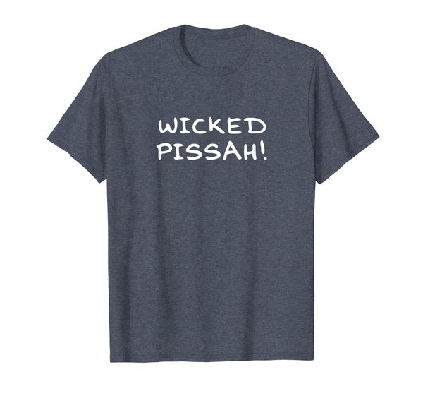 

wicked pissah funny t-shirt awesome pisser new england, White;black