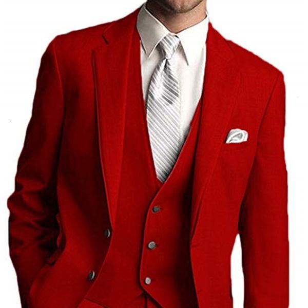 

men's suits & blazers style groomsmen red groom tuxedos notch lapel men wedding man bridegroom (jacket + pants vest tie) l201 arl6, White;black