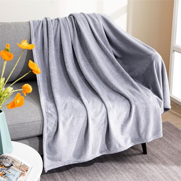

blankets inel blanket winter solid color super warm soft coral fleece throw on sofa bed travel plaids bedspreads sheets