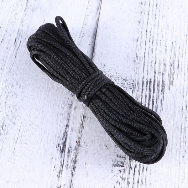 

outdoor gadgets paracord survival seven cores umbrella rope crafting kit nylon parachute cord (16 meters, black)