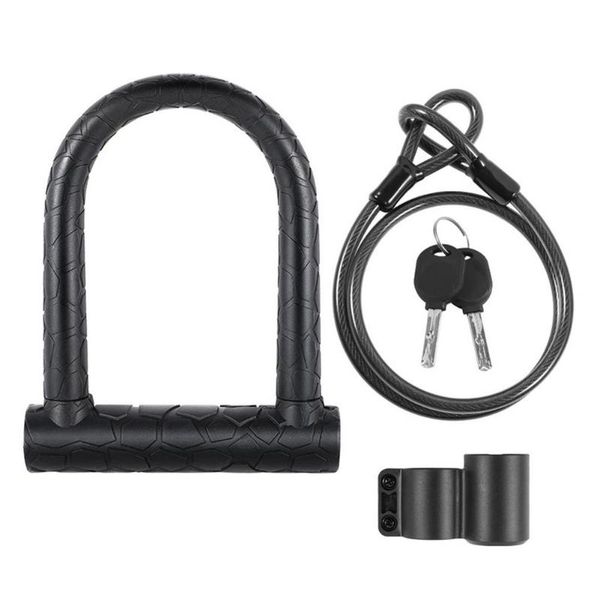 

bike locks bicycle u lock anti-theft steel cable security cycling with wire motorcycle electric scooter