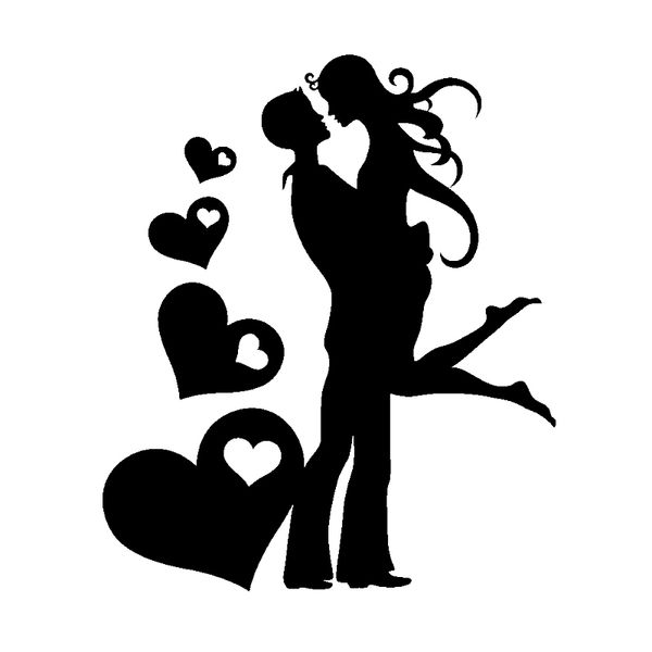 

17*14.4cm kiss love coupe car stickers laplovely heart window bumper vinyl decal sticker