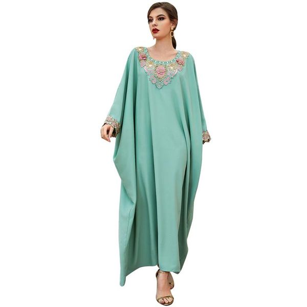 

ethnic clothing african maxi dresses women appliques loose batwing sleeve boubou robes autumn fashion streetwear casual long dress, Red