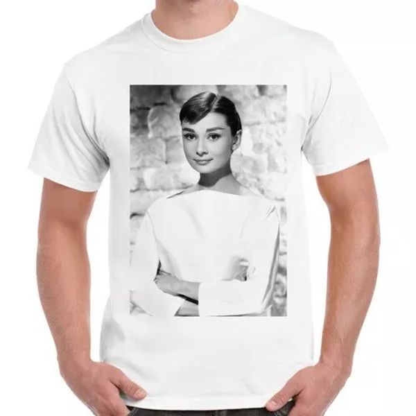 

audrey hepburn cool vintage ideal gift retro t shirt 2537, White;black