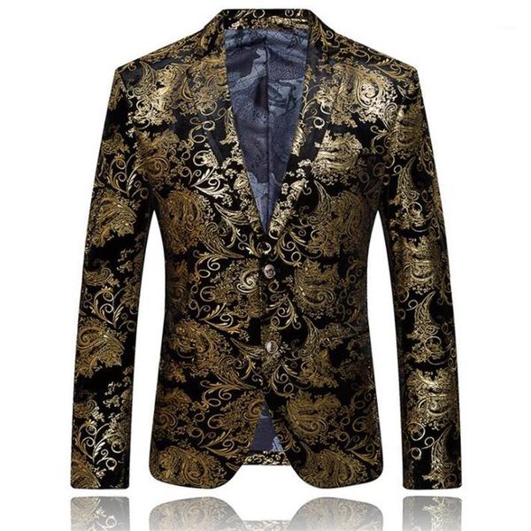 

men's suits & blazers golden suit mens stage performance costume star model large size traje hombre boda mariage chaquetas, White;black