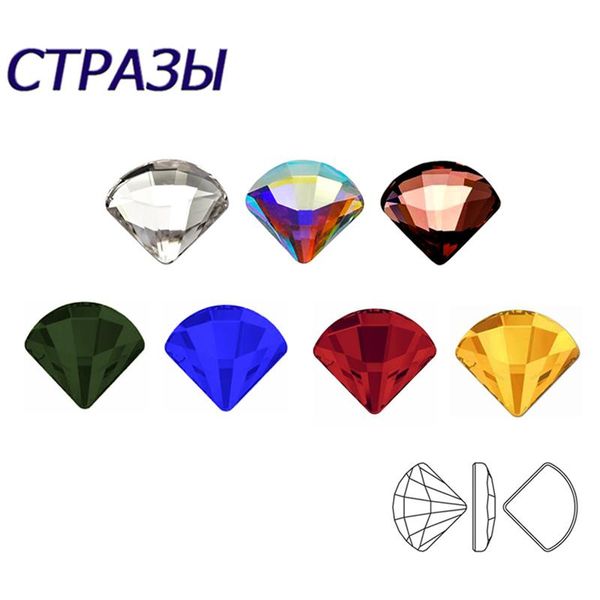 

nail art decorations 100pcs/pack stones sizes 4x6mm 6x7mm fan different color non fix rhinestones diy flatback crystal, Silver;gold
