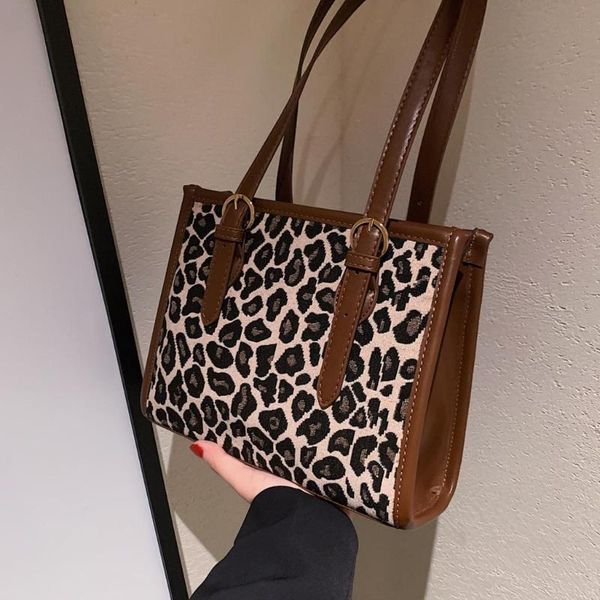

evening bags original brand retro bag 2021 female ins shoulder autumn/winter leopard print tote underarm