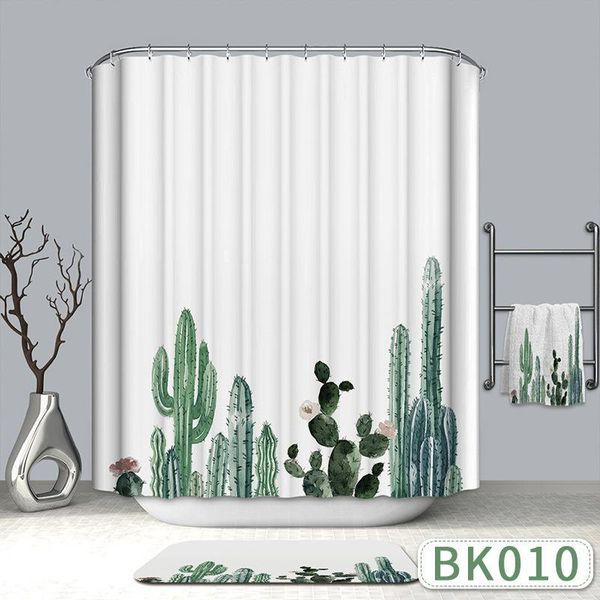 

aggcual nordic cactus shower curtain digital printing polyester fabric bathroom window waterproof partition decor y13 curtains
