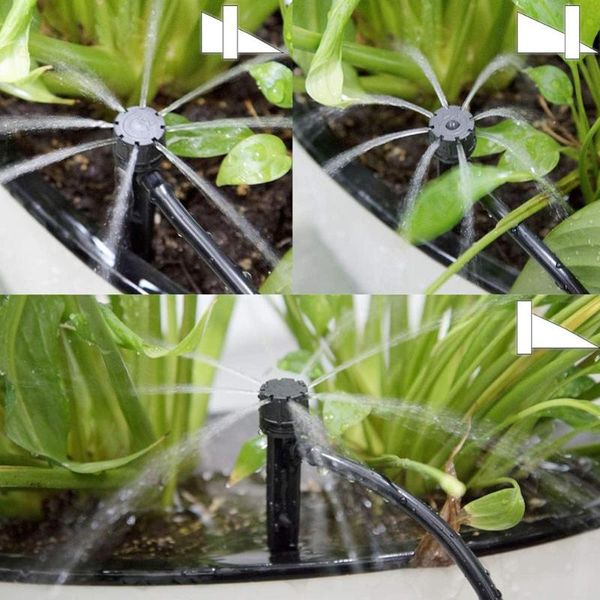 

watering equipments 50pcs/pack 8-hole 360 degree dripper sprinkler adjustable water output garden drip irrigation tools