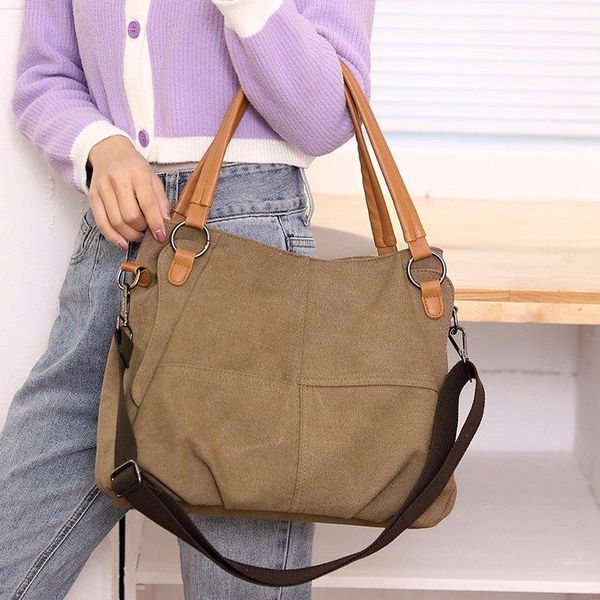 

evening bags luxury designer crossbody handbag female vintage large capacity messenger for women fashion canvas shoulder bag