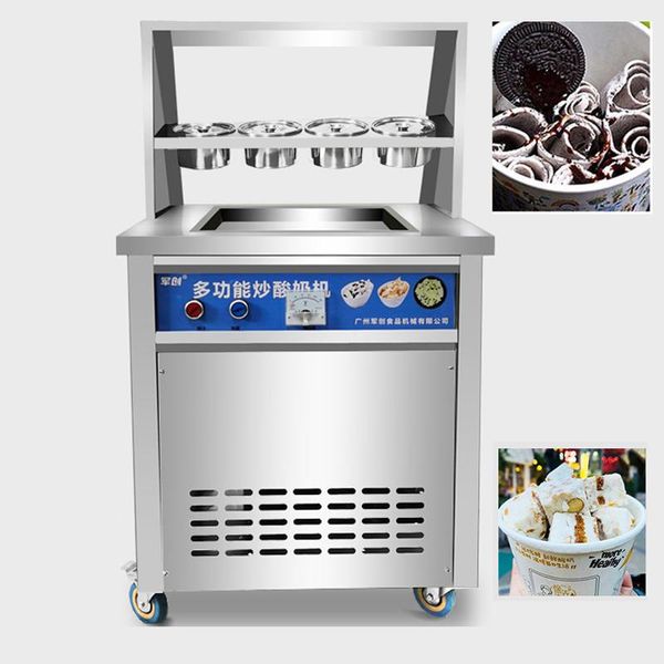 

ice cream making machine 304 stainless steel commercial 350*350 single square pan fried rolling