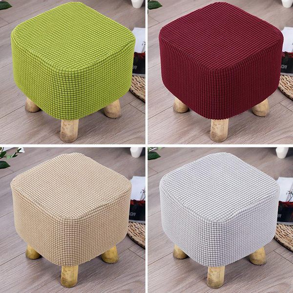 

elastic foot stool cover ottoman slipcovers for dining room chair seat case sofa footstool protector protective covers