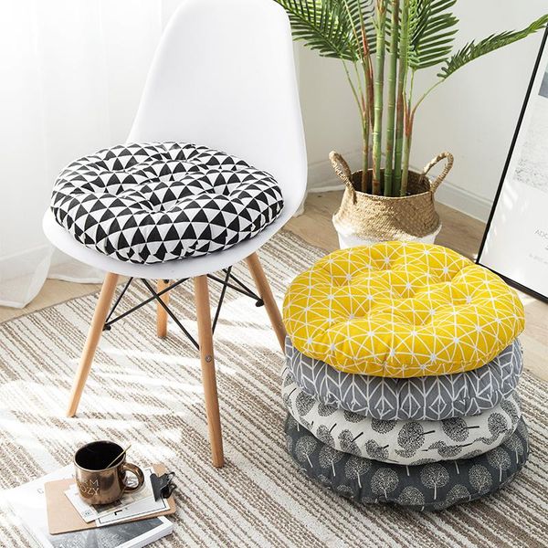

cushion/decorative pillow round printed chair seat pad cushion bistro home office thicken student patio garden kitchen dining tatami stool