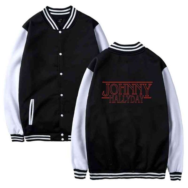 

johnny hallyday ets men/women baseball clothing uniform coat winter fashion sweatshirt warm hip hop bomber et cloth, Black