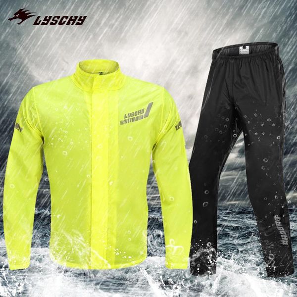 

raincoats lyschy waterproof motorcycle rain suit raincoat+rain pants poncho jacket motorbike scooter riding