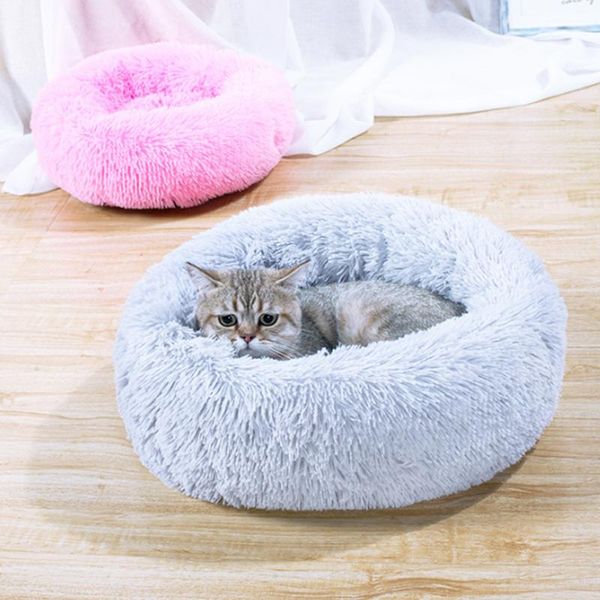 Casas de cachorro Cama Acessórios Pet Bed Bed Ninho Lavável Canil Cat Quente Confortável Casa Fácil de Limpar Suprimentos Soft Round